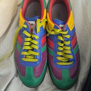Adidas Samba shoes, specifically the limited edition "Carnival" colorway,